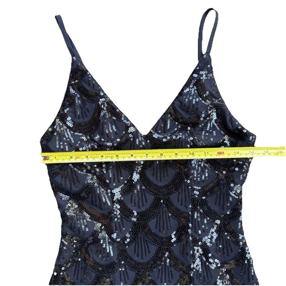 Black Sequins Mini Cocktail Party Millie’s Dress Size S  NWT - Picture 4 of 16
